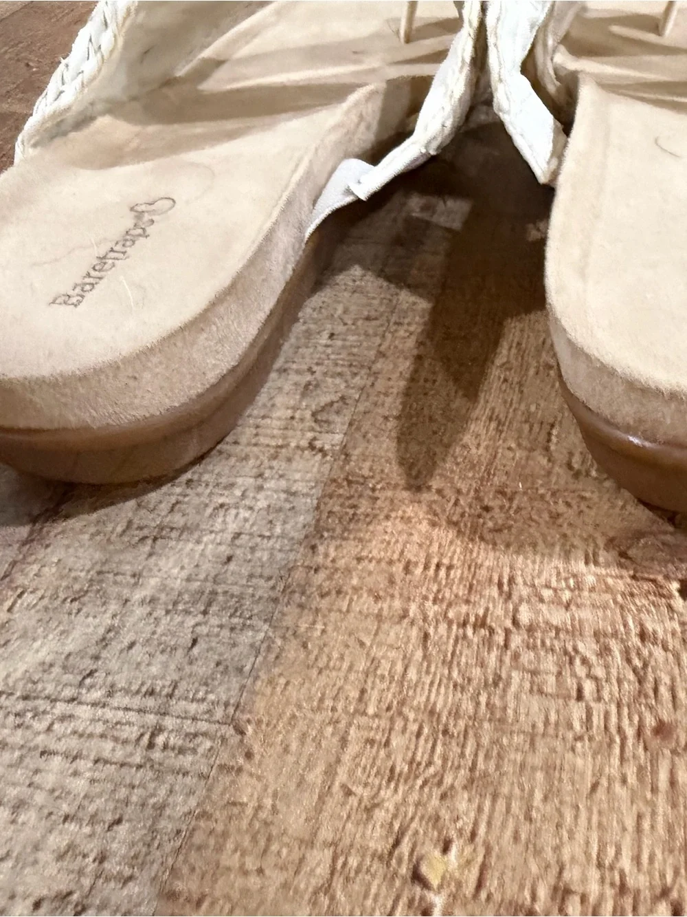 BareTraps Off-White Braided Slide Sandals Size 9.5 - Picture 4 of 8